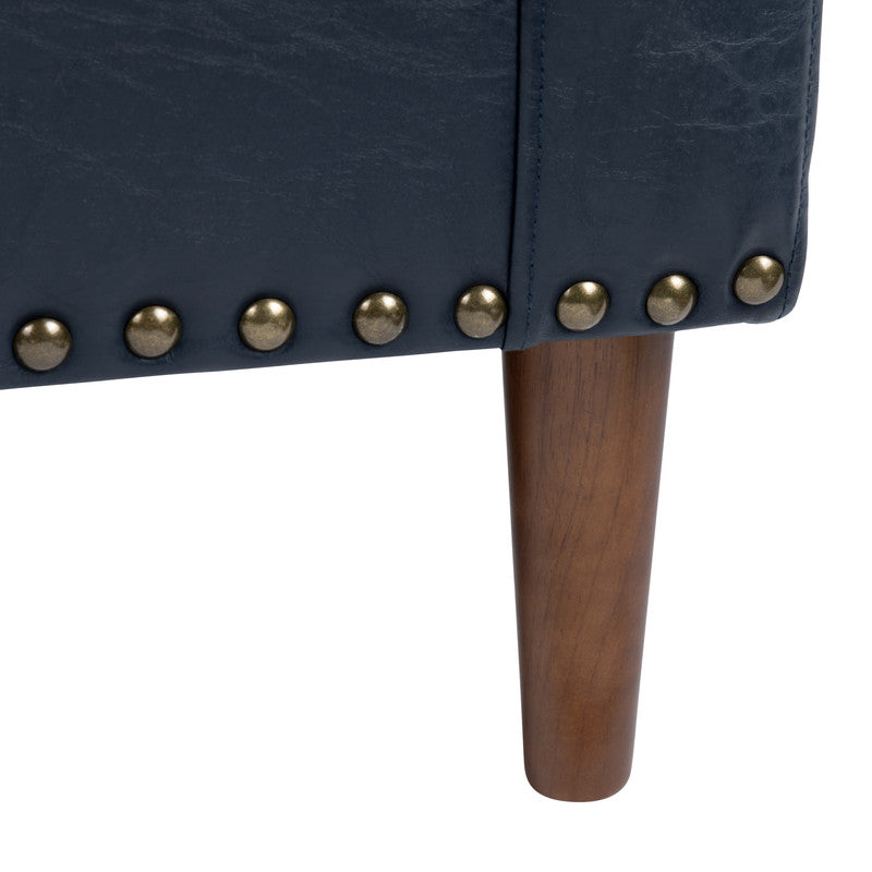 Rothwell Navy/Brown Accent Chair by Crestview at Eve Furniture