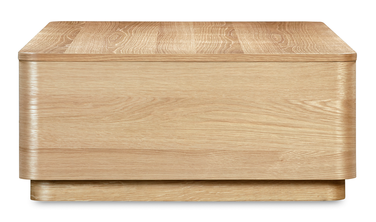 Round Off Coffee Table Natural Oak by Moe's Home at Eve Furniture