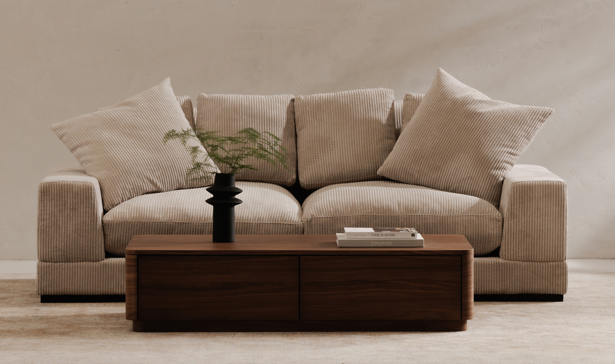 Round Off Coffee Table Walnut Brown by Moe's Home at Eve Furniture