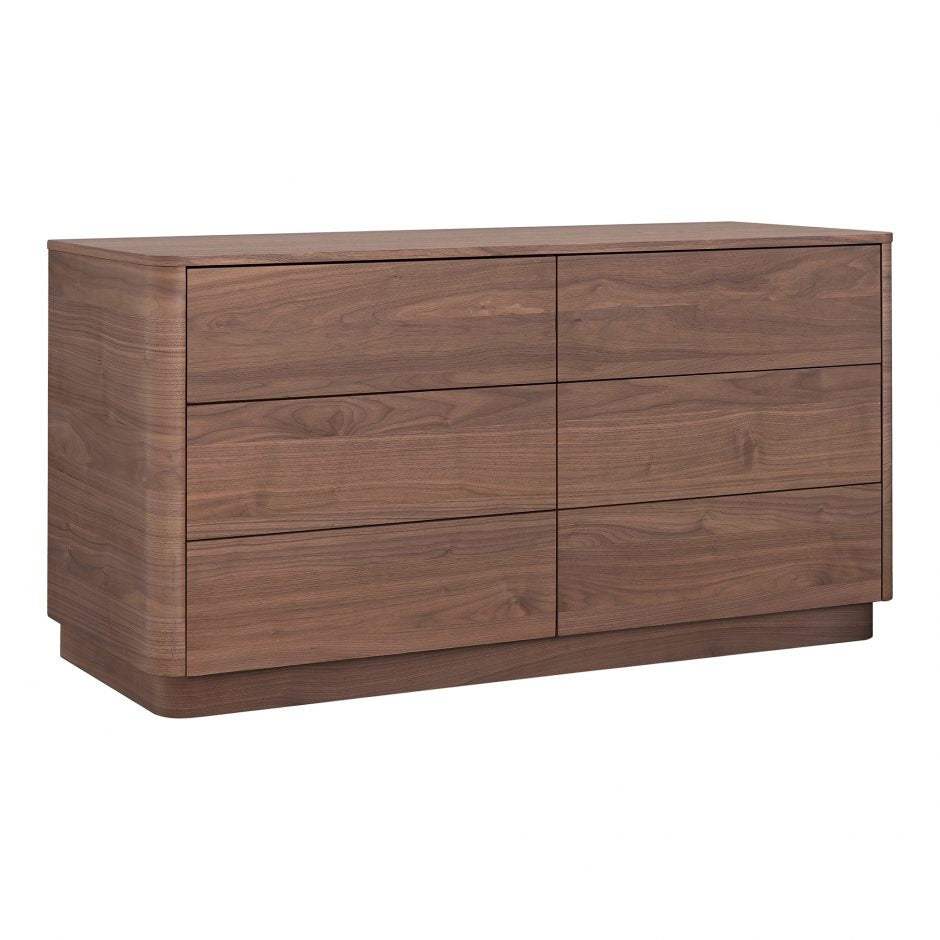 Round Off Dresser Walnut Brown by Moe's Home at Eve Furniture
