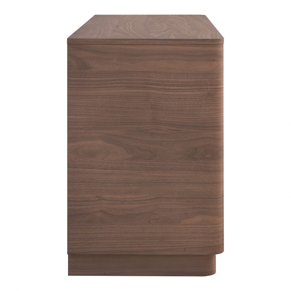 Round Off Dresser Walnut Brown by Moe's Home at Eve Furniture
