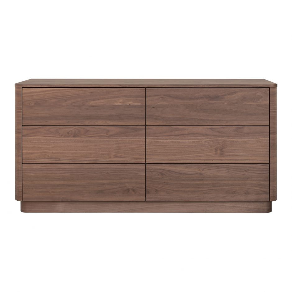 Round Off Dresser Walnut Brown by Moe's Home at Eve Furniture