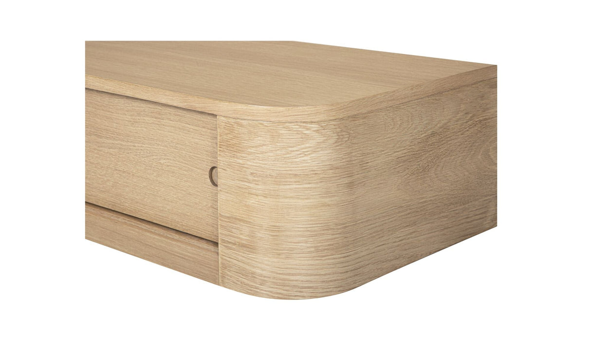 Round Off Floating Console Table Natural by Moe's Home at Eve Furniture