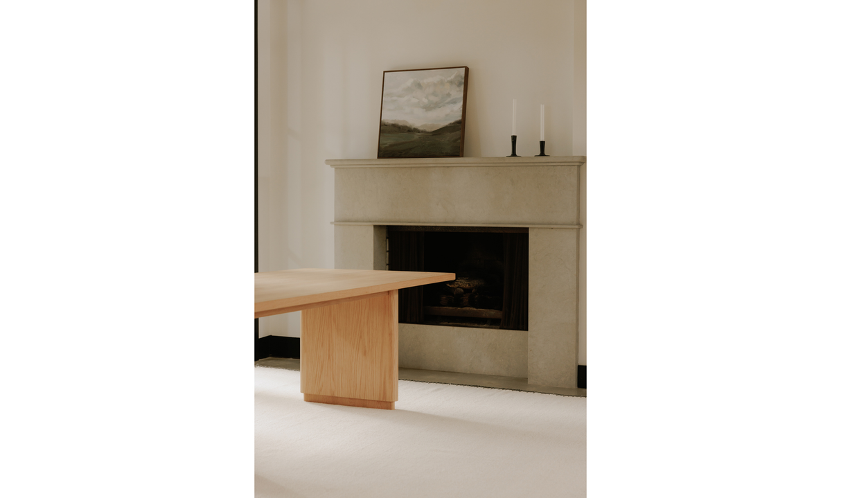 Round Off Small Dining Table Natural Oak by Moe's Home at Eve Furniture