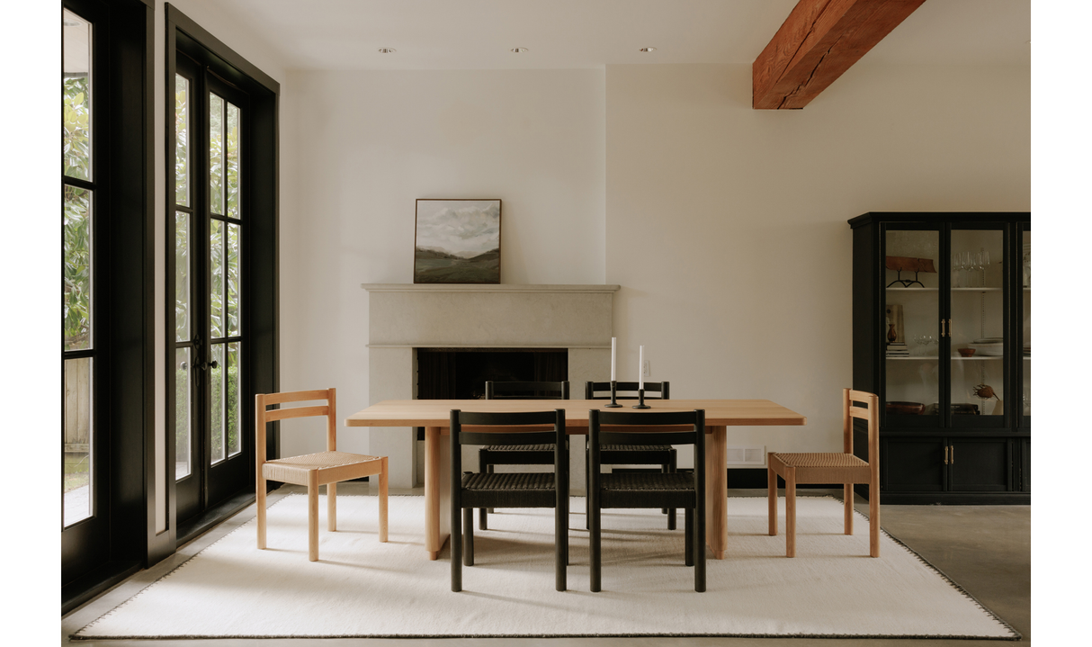 Round Off Small Dining Table Natural Oak by Moe's Home at Eve Furniture