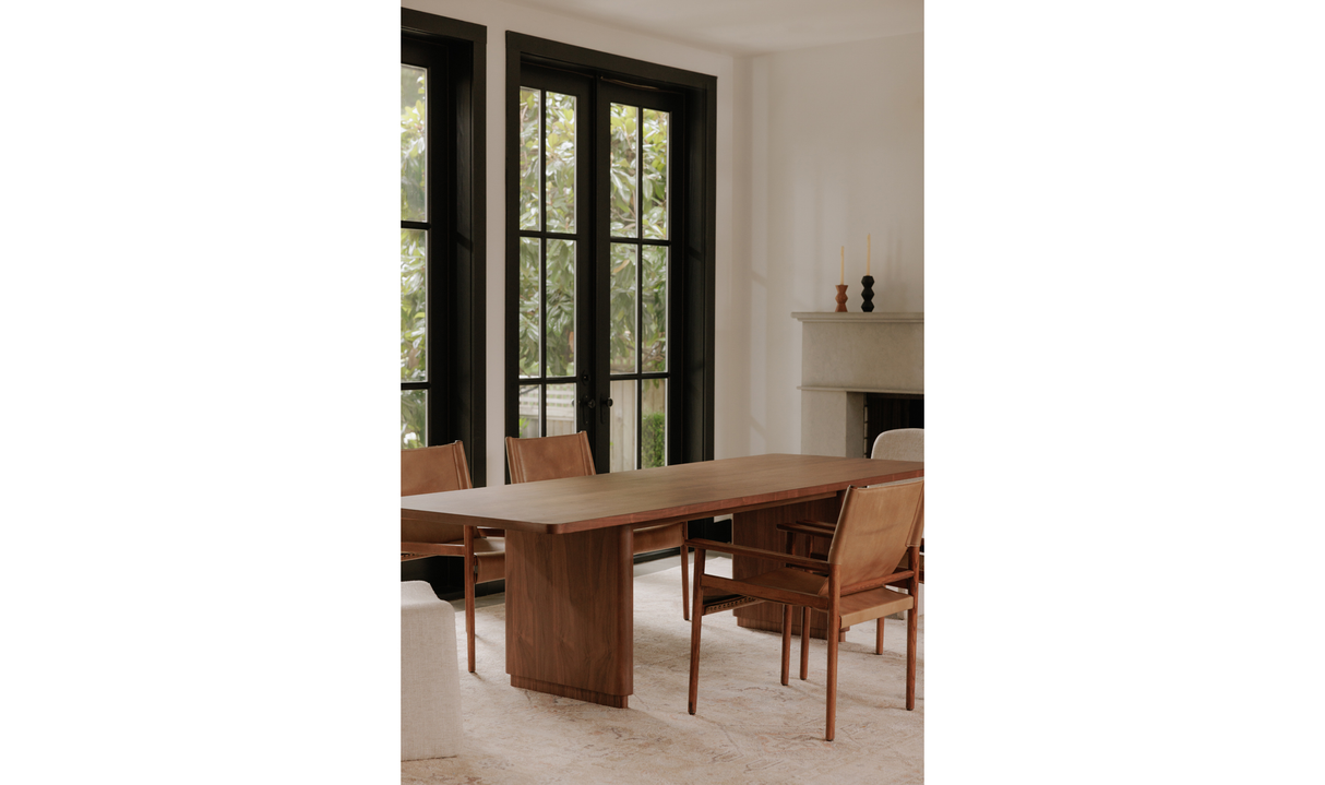Round Off Small Dining Table Walnut Brown by Moe's Home at Eve Furniture