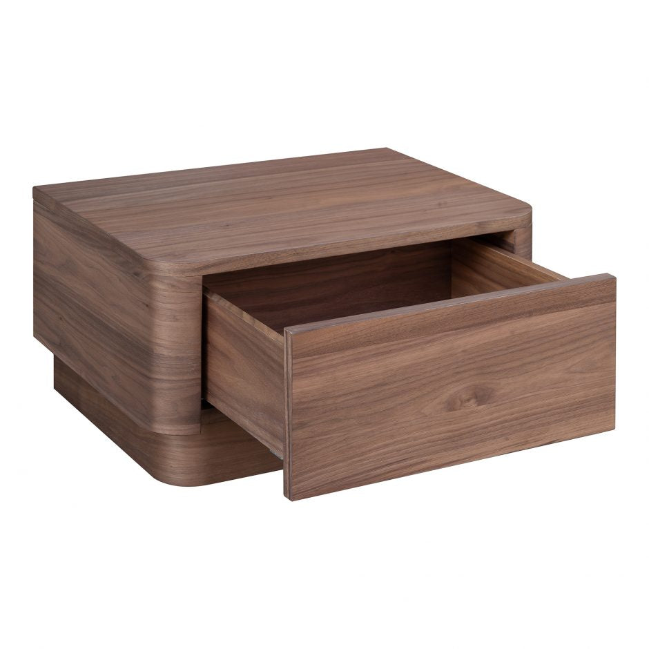 Round Off Small Nightstand Walnut by Moe's Home at Eve Furniture