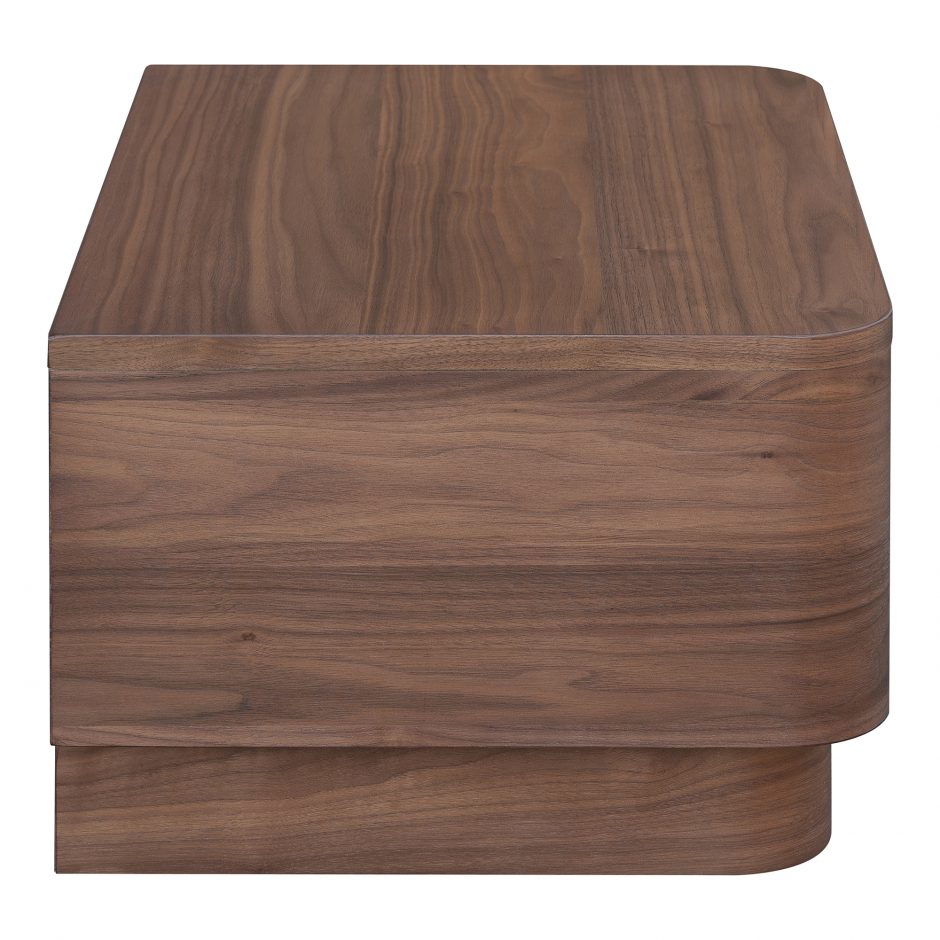 Round Off Small Nightstand Walnut by Moe's Home at Eve Furniture