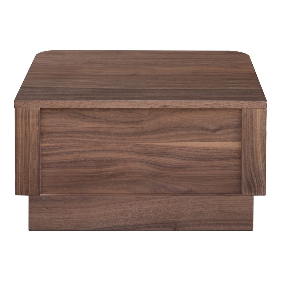 Round Off Small Nightstand Walnut by Moe's Home at Eve Furniture