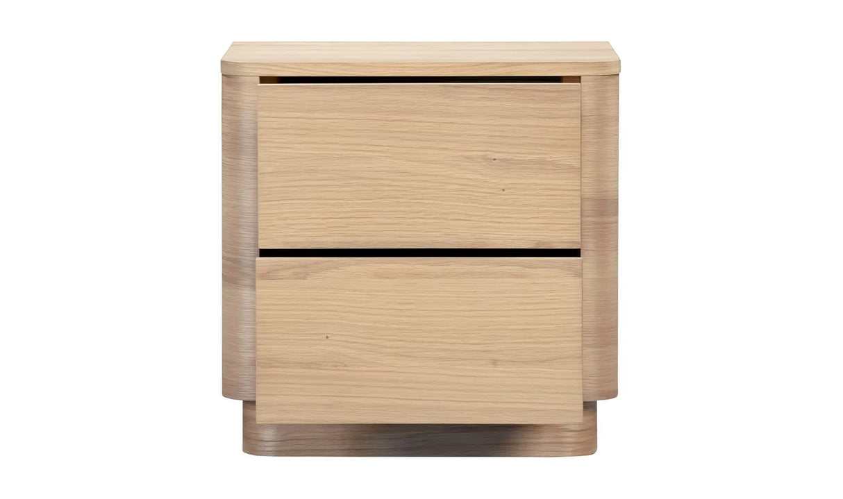 Round Off Tall Nightstand Natural Oak by Moe's Home at Eve Furniture