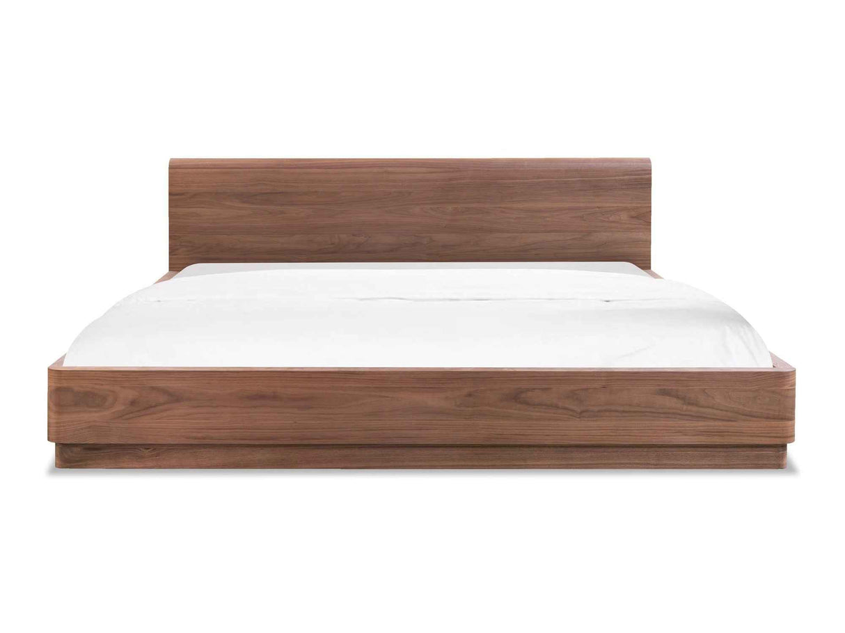 Round Off Walnut Brown King Bed by Moe's Home at Eve Furniture