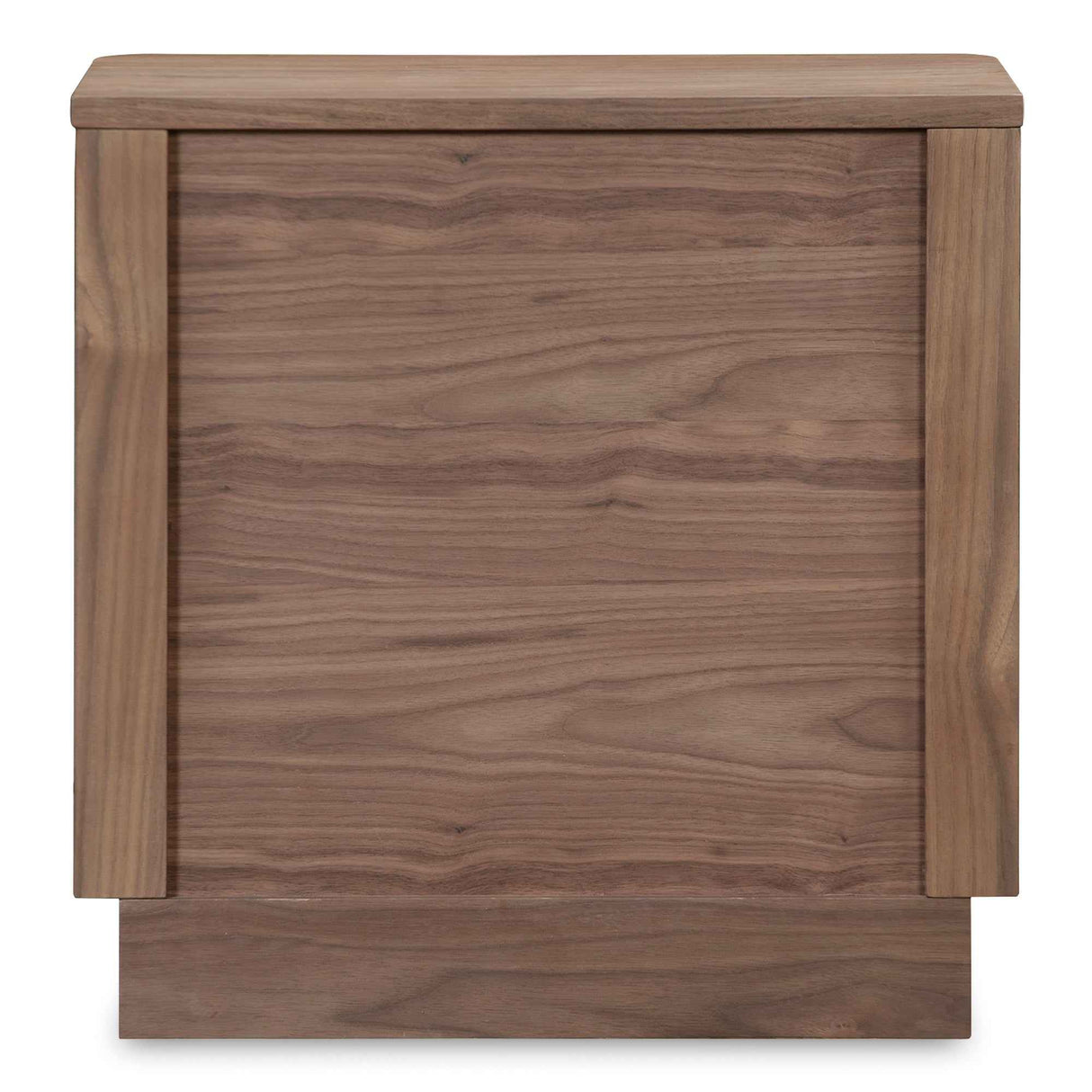 Round Off Walnut Brown Tall Nightstand