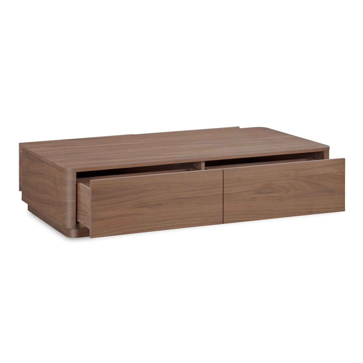 Round Walnut Brown Off Coffee Table