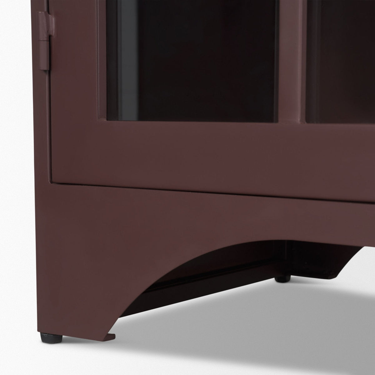 Rousseau 4 Door Closed Sideboard | Arched Glass | Burgundy Metal by Mercana at Eve Furniture