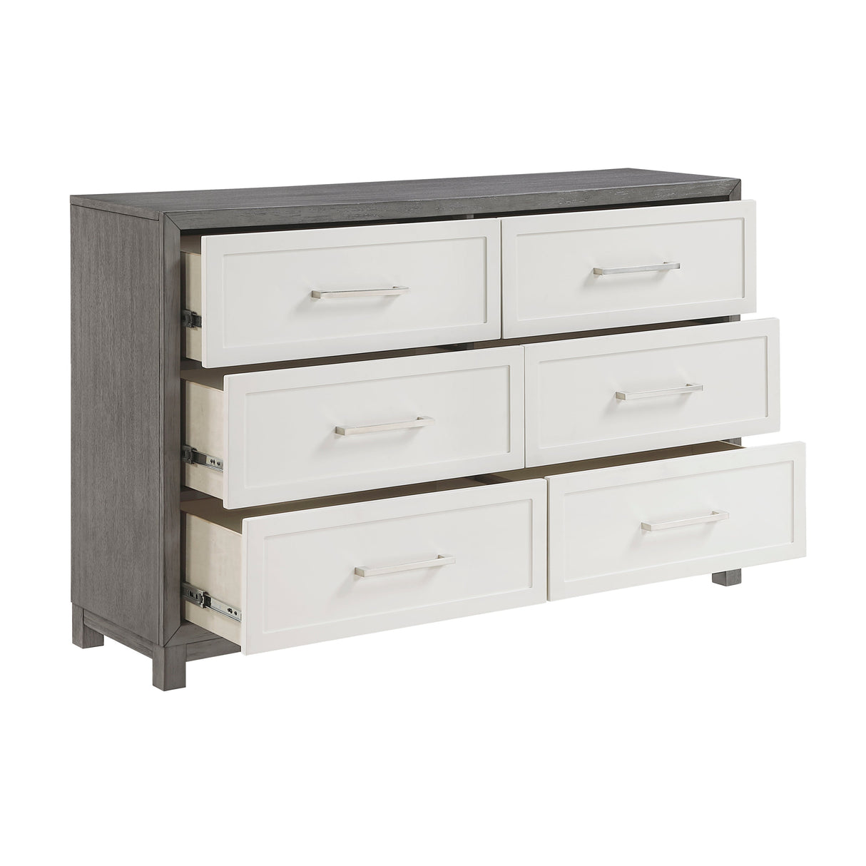 Rowan Ivory/Gray Youth Platform Bedroom Set with Footboard Storage by Homelegance at Eve Furniture