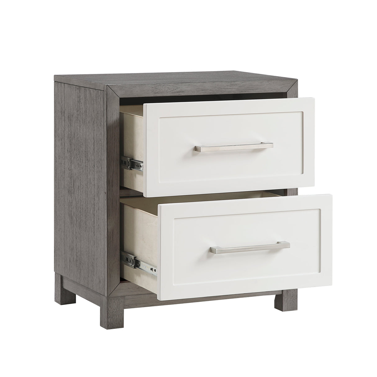 Rowan Ivory/Gray Youth Platform Bedroom Set with Footboard Storage by Homelegance at Eve Furniture