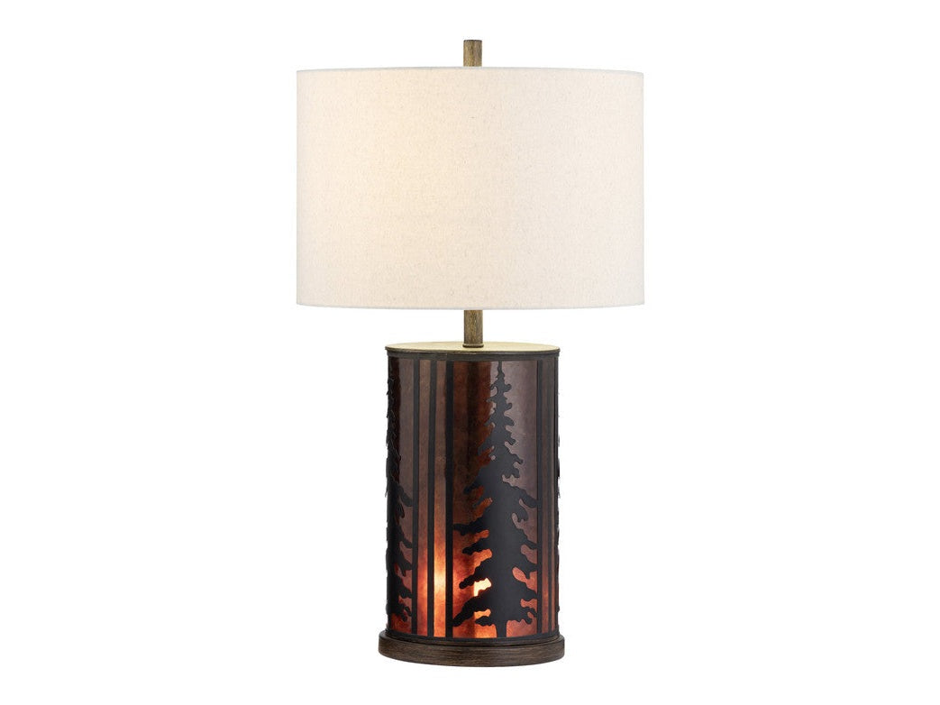 Rowan Oak Amber/Oatmeal Table Lamp by Crestview at Eve Furniture