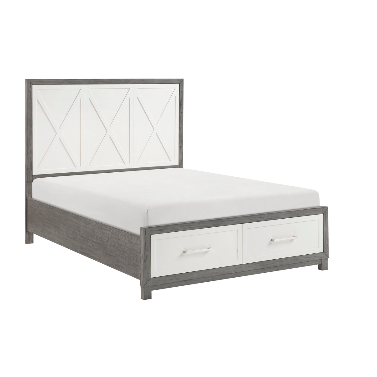 Rowan Two-tone Queen Storage Platform Bed by Homelegance at Eve Furniture