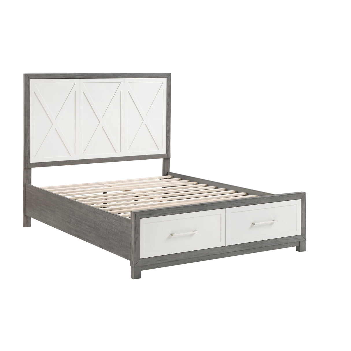 Rowan Two-tone Queen Storage Platform Bed by Homelegance at Eve Furniture