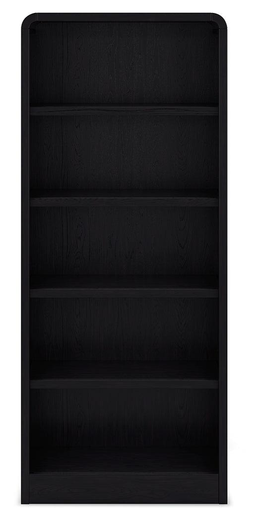 Rowanbeck Black 72" Bookcase by Ashley at Eve Furniture