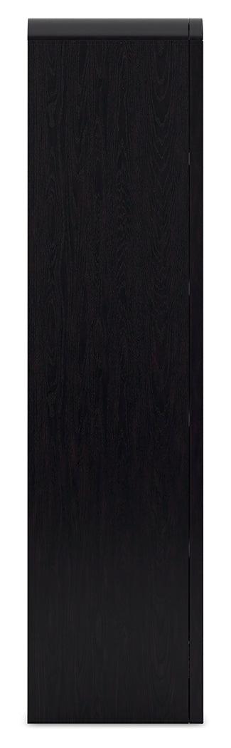 Rowanbeck Black 72" Bookcase by Ashley at Eve Furniture