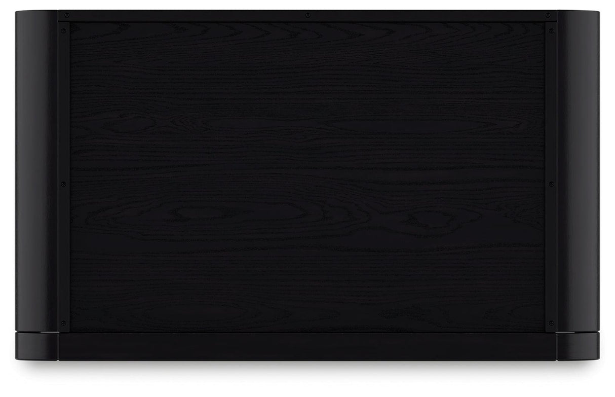 Rowanbeck Black 72" Bookcase by Ashley at Eve Furniture