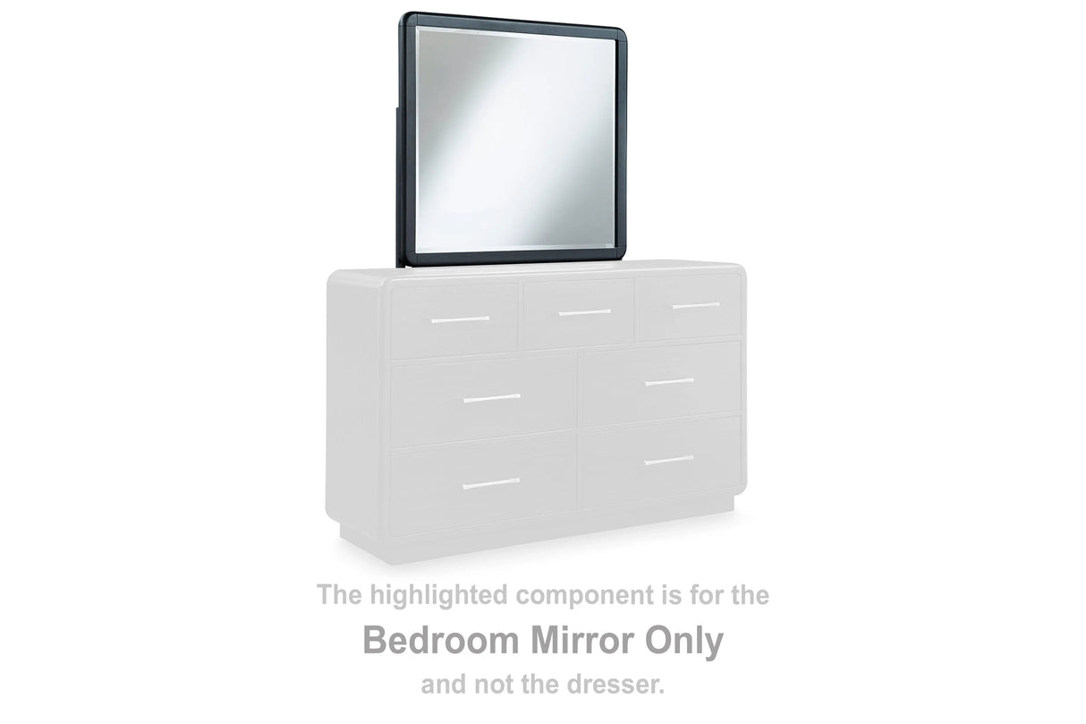 Rowanbeck Black Bedroom Mirror by Ashley at Eve Furniture