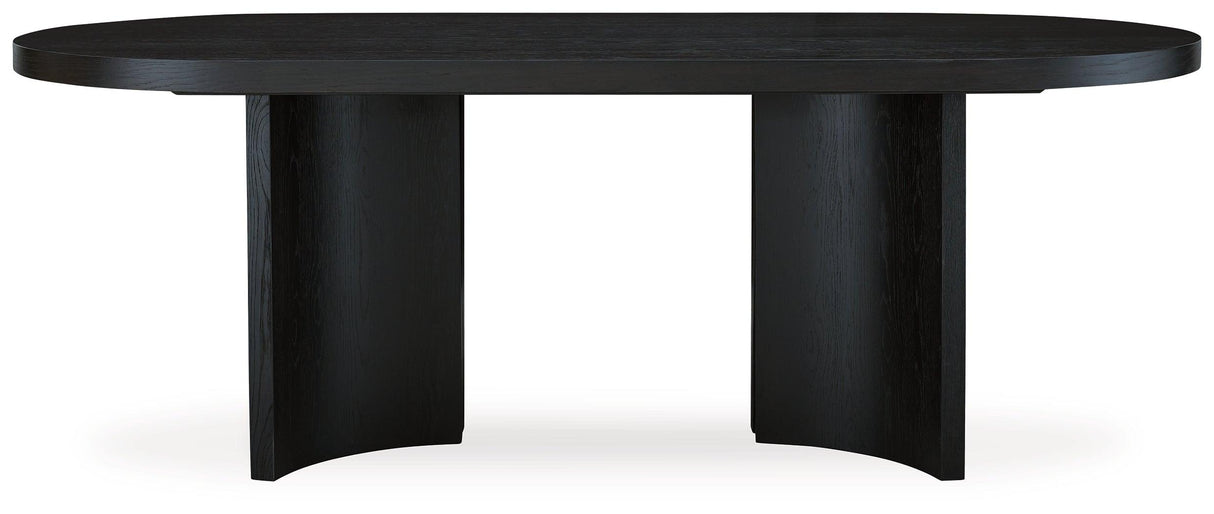 Rowanbeck Black Dining Table by Ashley at Eve Furniture