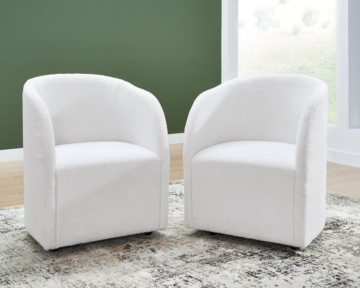 Rowanbeck Ivory Dining Chair, Set of 2 by Ashley at Eve Furniture