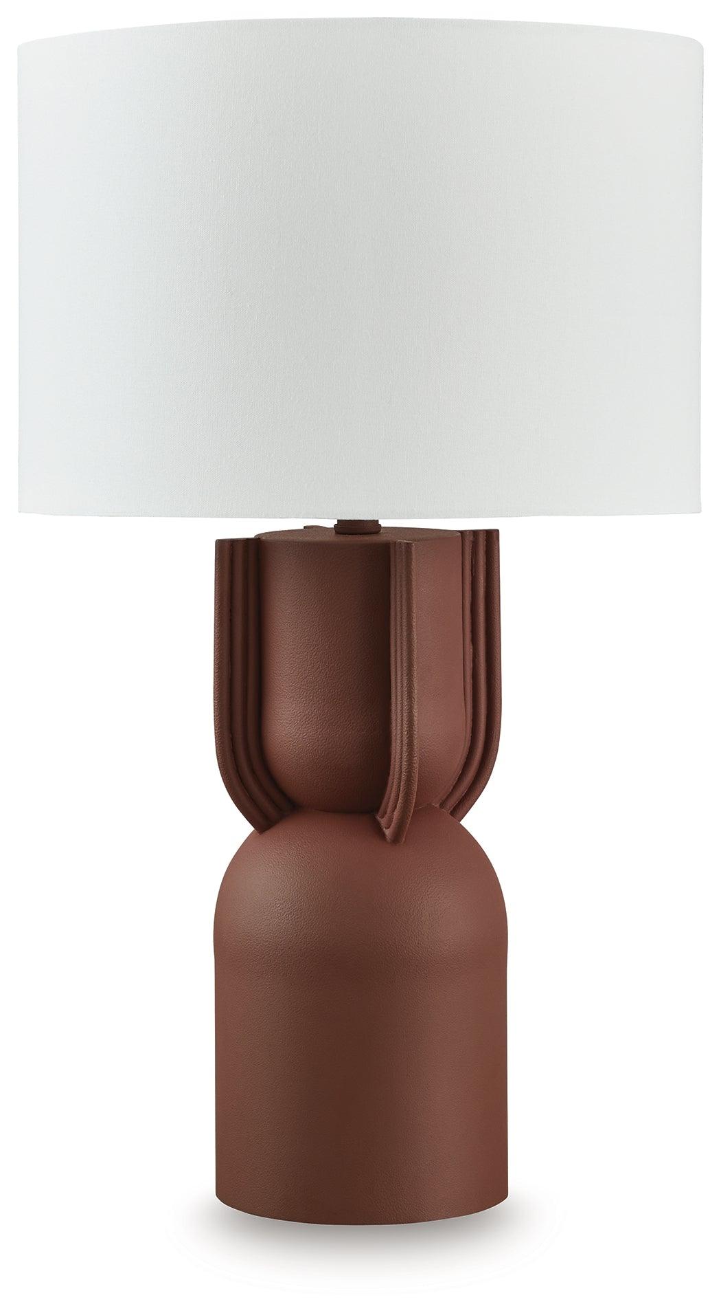 Rowandale Brick Red Table Lamp by Ashley at Eve Furniture