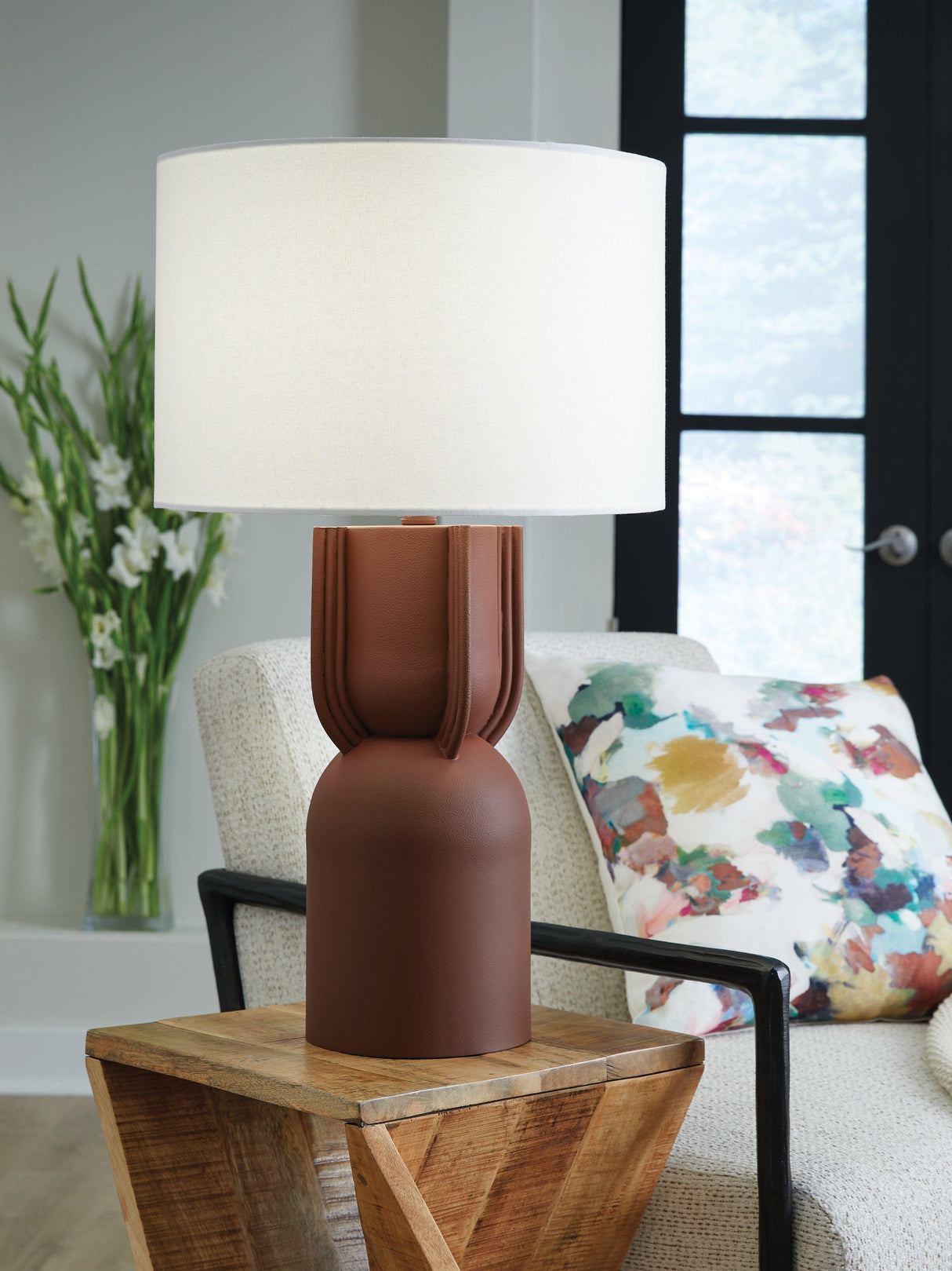 Rowandale Brick Red Table Lamp by Ashley at Eve Furniture