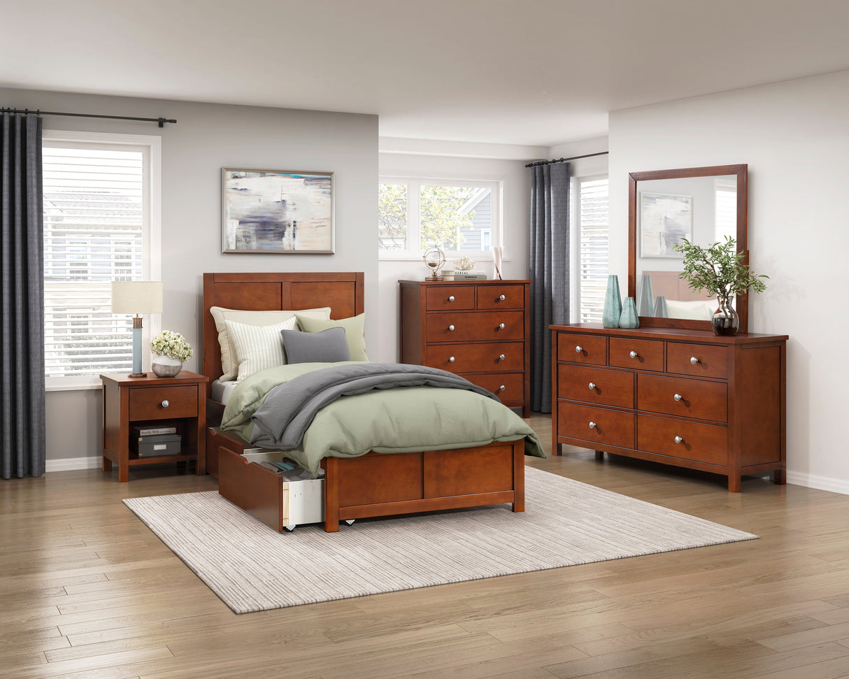 Rowe Dark Cherry Drawer Dresser by Homelegance at Eve Furniture