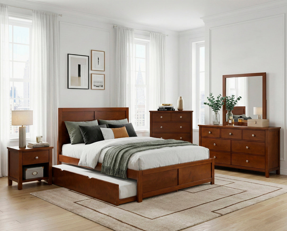 Rowe Dark Cherry Mirror by Homelegance at Eve Furniture