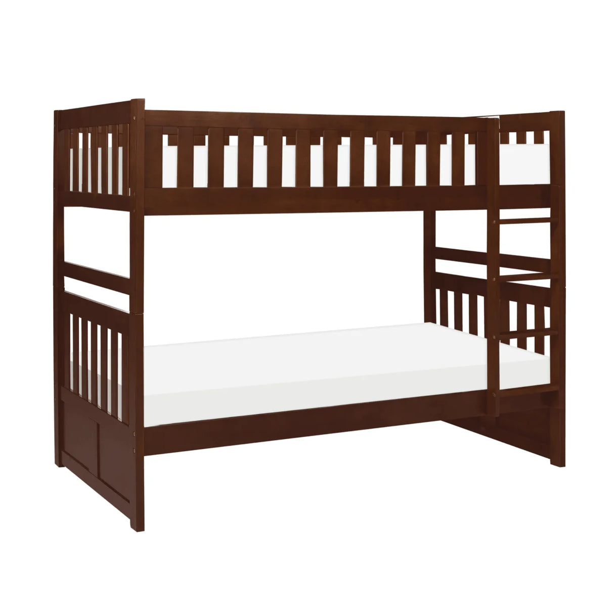 Rowe Dark Cherry Twin/Twin Bunk Bed by Homelegance at Eve Furniture