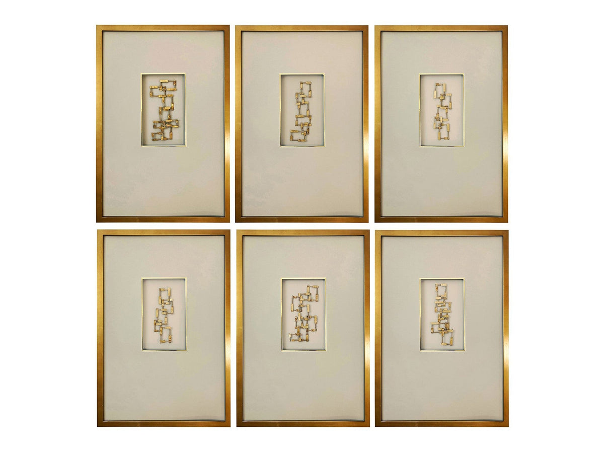 Rowe Natural/Gold Wall Art by Crestview at Eve Furniture
