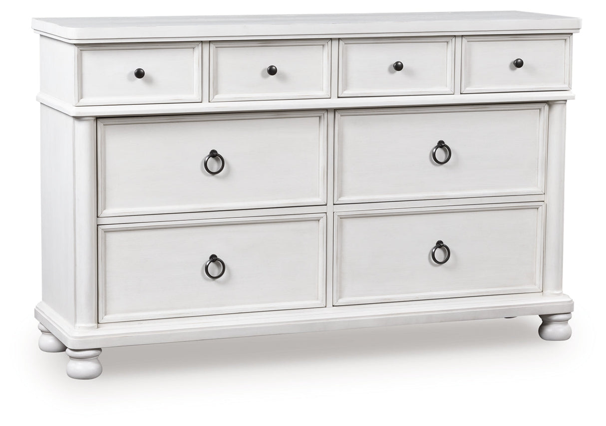 Rowlenstown Antique White Dresser by Ashley at Eve Furniture