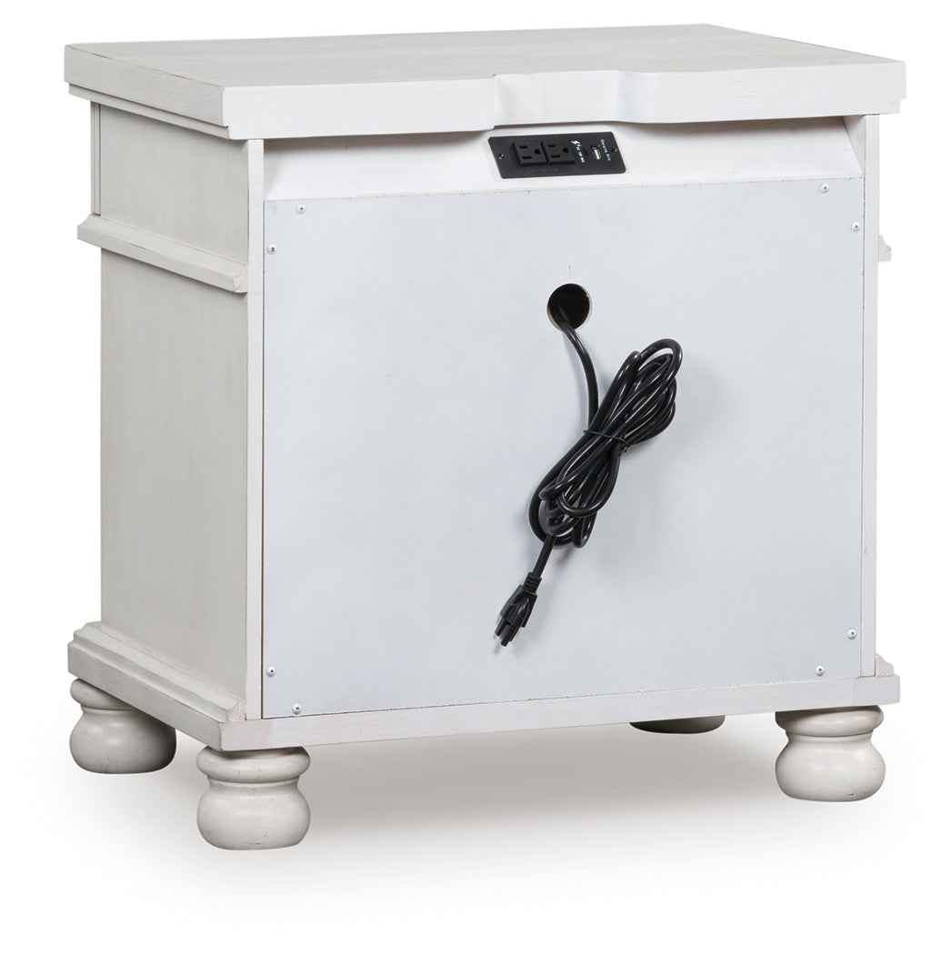 Rowlenstown Antique White Nightstand by Ashley at Eve Furniture