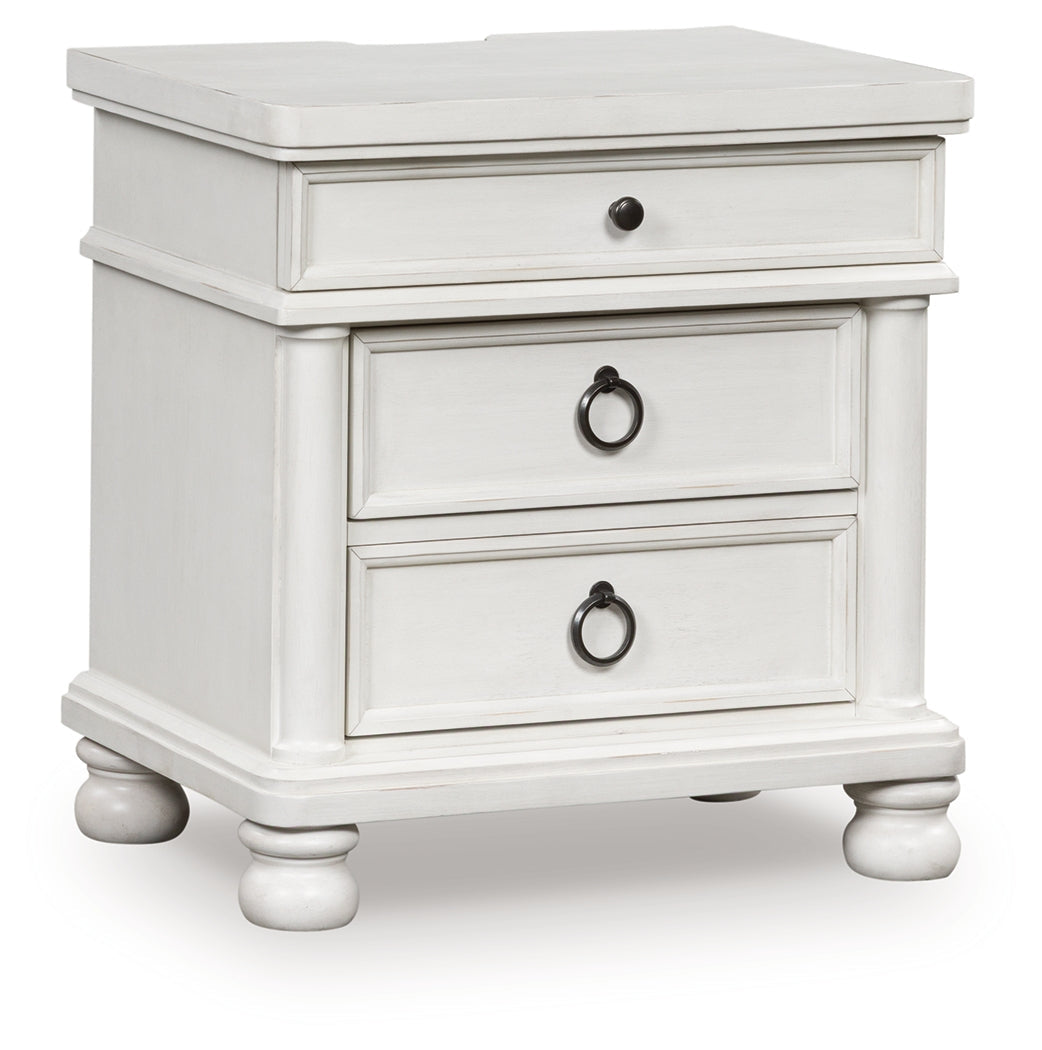 Rowlenstown Antique White Nightstand by Ashley at Eve Furniture