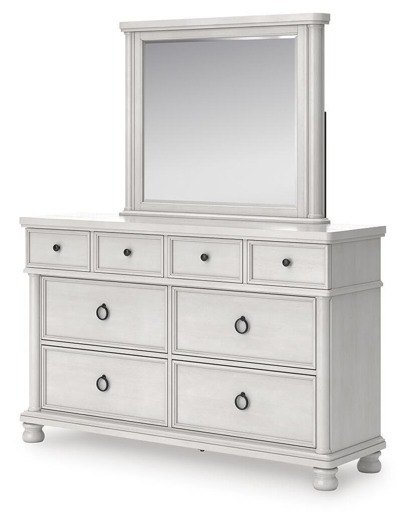 Rowlenstown Antique White Poster Bedroom Set by Ashley at Eve Furniture
