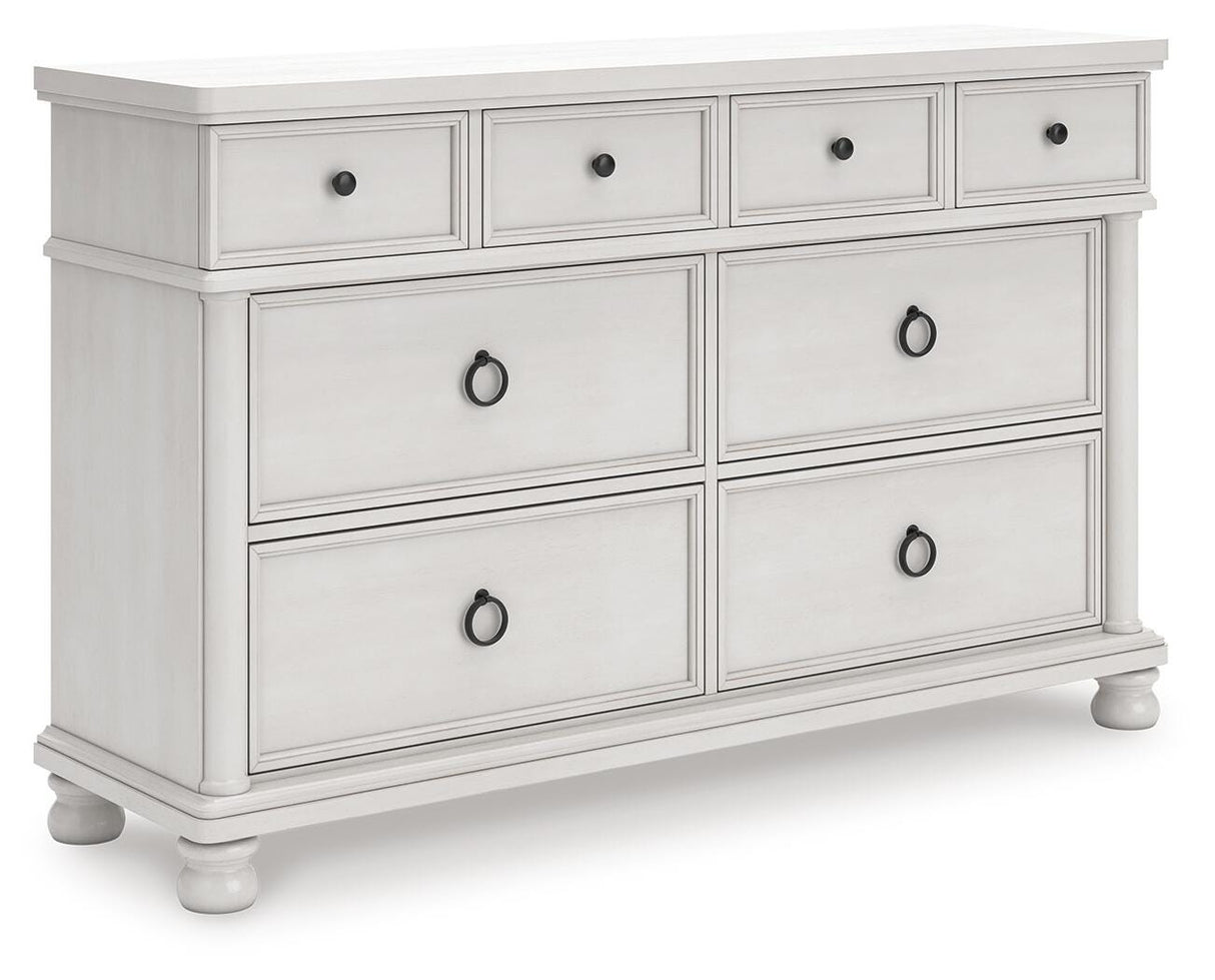 Rowlenstown Antique White Poster Bedroom Set by Ashley at Eve Furniture