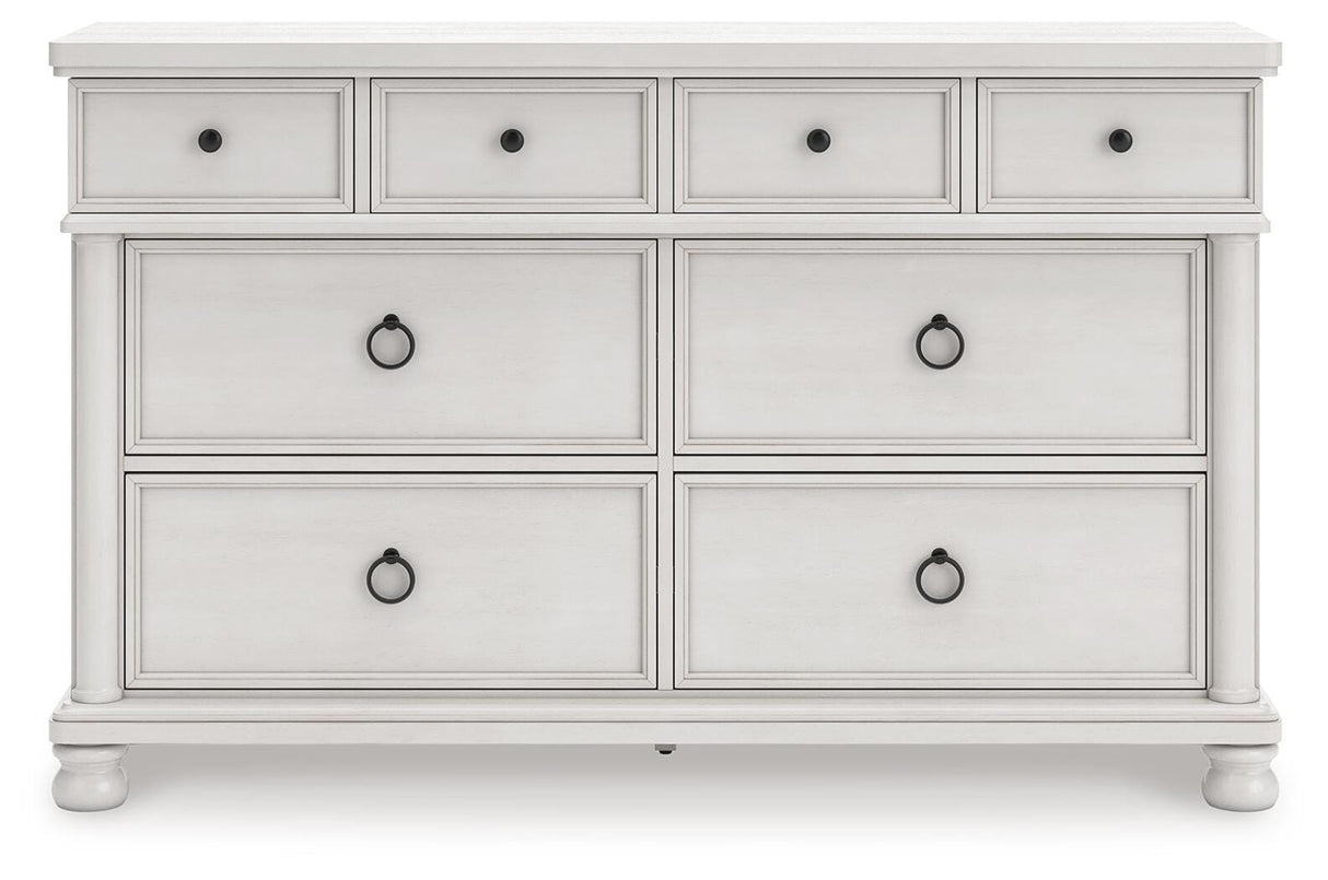 Rowlenstown Antique White Poster Bedroom Set by Ashley at Eve Furniture