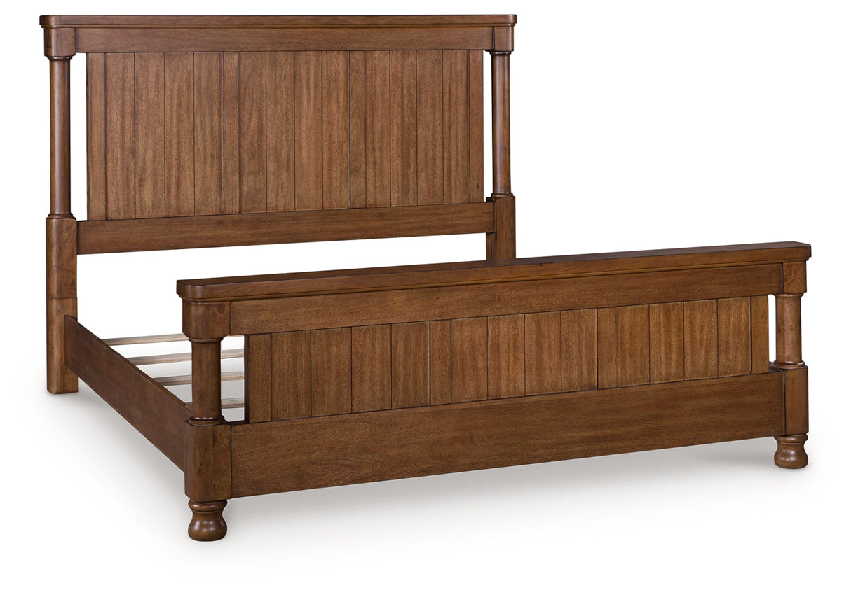 Rowlenstown Brown California King Poster Bed
