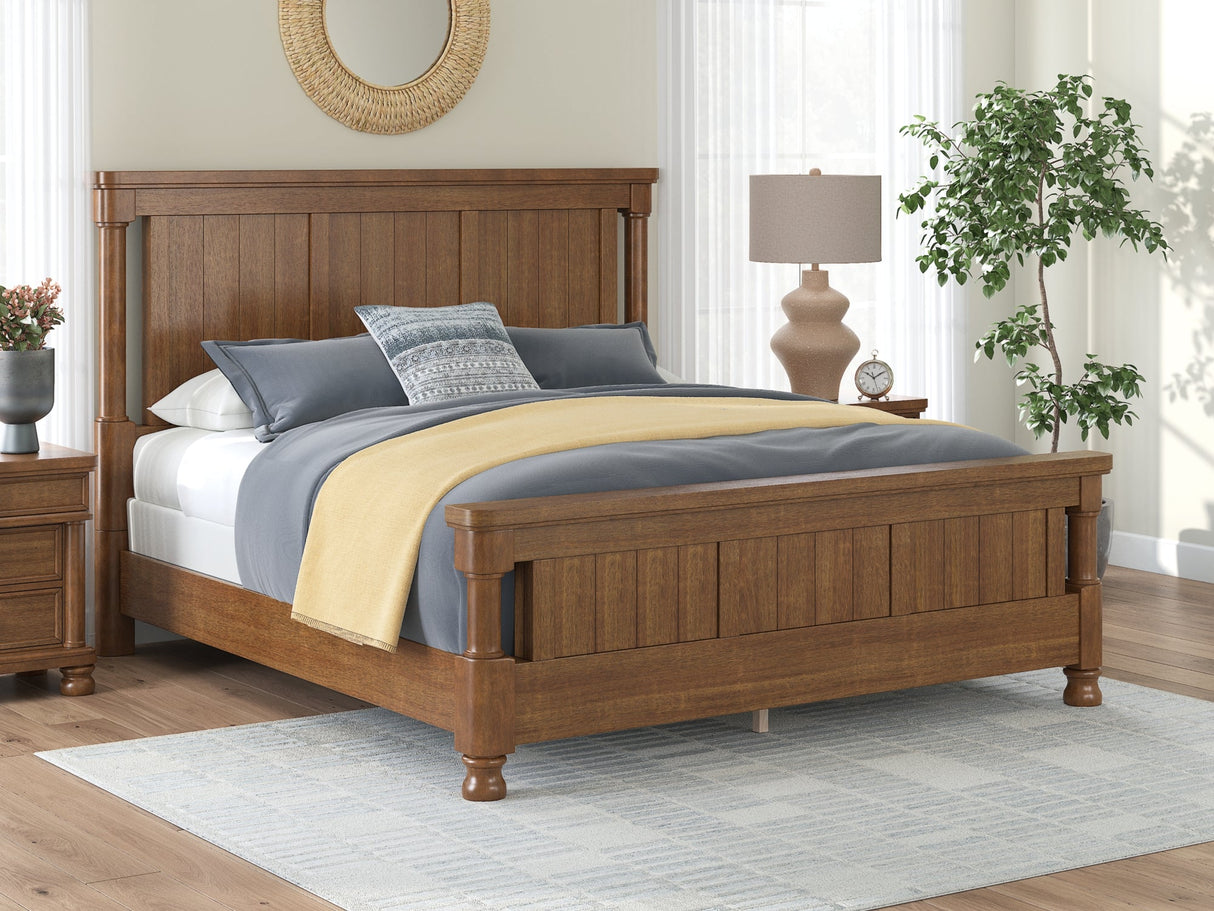 Rowlenstown Brown California King Poster Bed