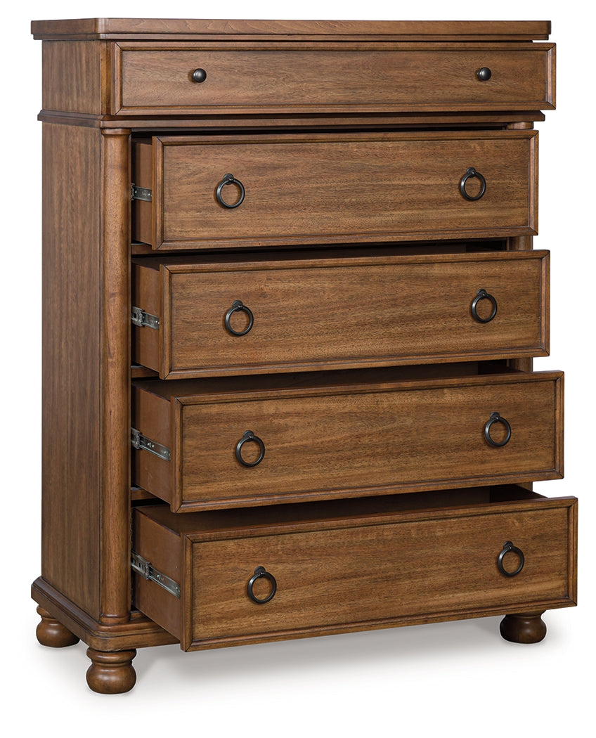 Rowlenstown Brown Chest of Drawers by Ashley at Eve Furniture