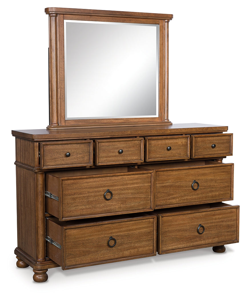 Rowlenstown Brown Dresser and Mirror