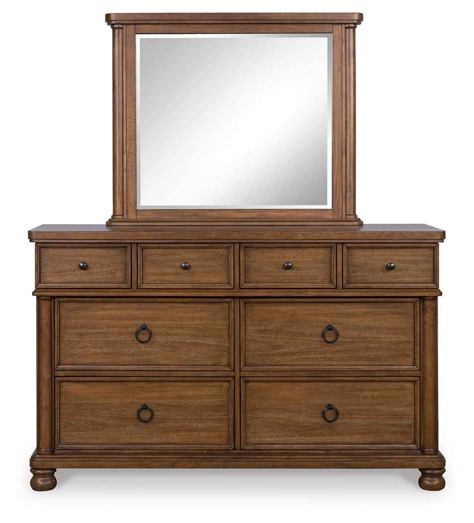 Rowlenstown Brown Dresser and Mirror by Ashley at Eve Furniture