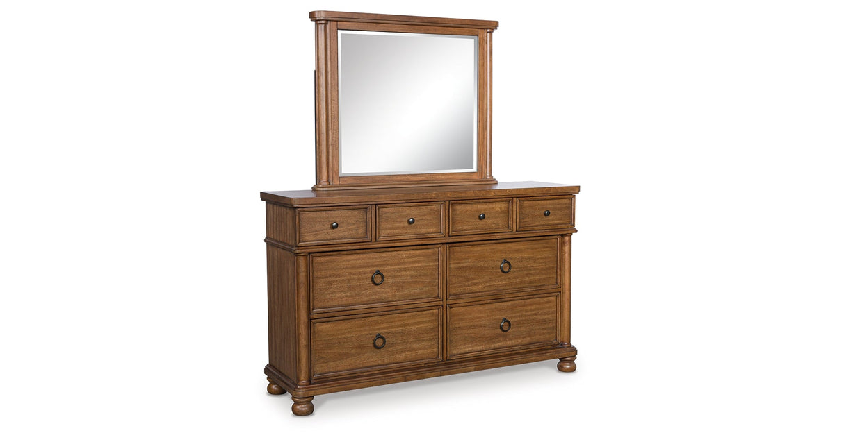 Rowlenstown Brown Dresser and Mirror