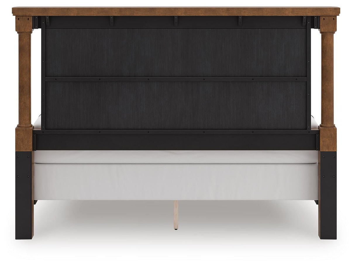 Rowlenstown Brown King Poster Bed