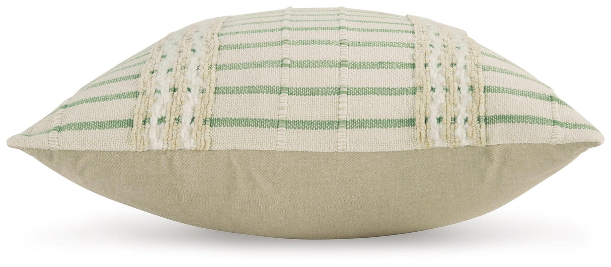 Rowton White/Green Pillow (Set of 4) by Ashley at Eve Furniture