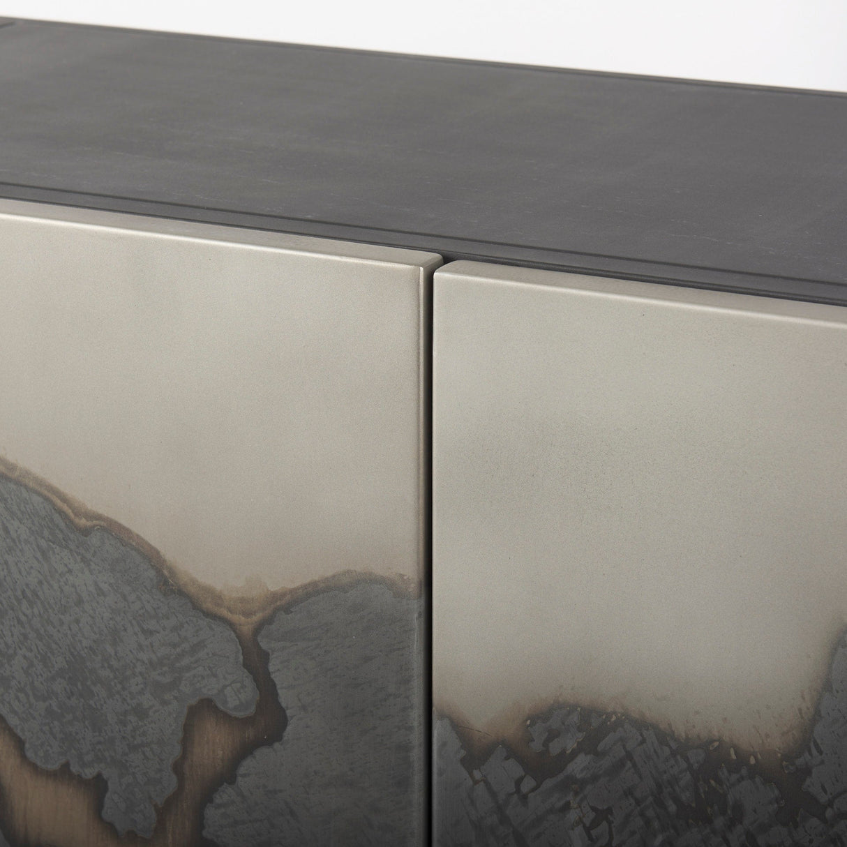 Roxdale 82.0L x 18.0W x 29.0H Acid Wash Metal Sideboard by Mercana at Eve Furniture
